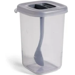 Gifi Boîte alimentaire + cuillère polypropylène gris 450mL