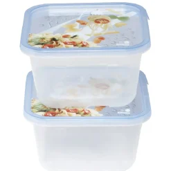 Gifi Rangement|Boîte alimentaire 1,3 L bleue x2