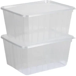 Gifi Boîte alimentaire 1,8 L transparente x2