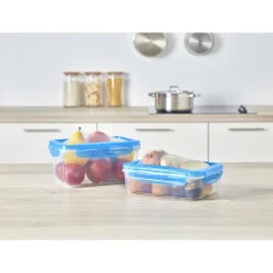 Gifi Boîte alimentaire en plastique avec couvercle flexible en silicone x2
