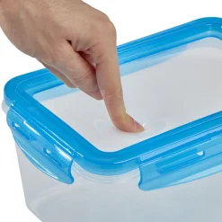 Gifi Boîte alimentaire en plastique avec couvercle flexible en silicone x2