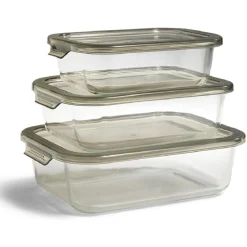 Gifi Boîte alimentaire en verre avec couvercle étanche à clips 1L