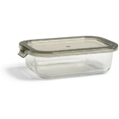 Gifi Boîte alimentaire en verre avec couvercle étanche à clips 640ml