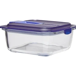 Gifi Boîte alimentaire Luminarc verre Easy Box transparent et vert 76 cl