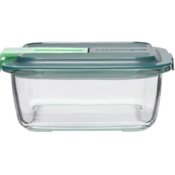 Gifi Boîte alimentaire Luminarc verre Esay Box transparent et vert 76 cl