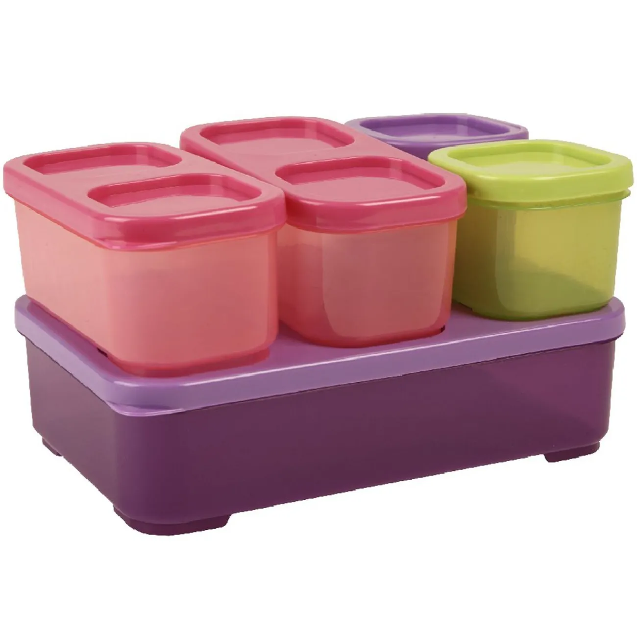 Gifi Boîte alimentaire multicolore x5