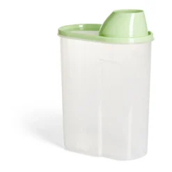 Gifi Boîte alimentaire plastique transparent et vert 2,5L