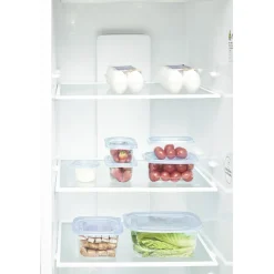 Gifi Boîte alimentaire transparente couvercle bleu x18