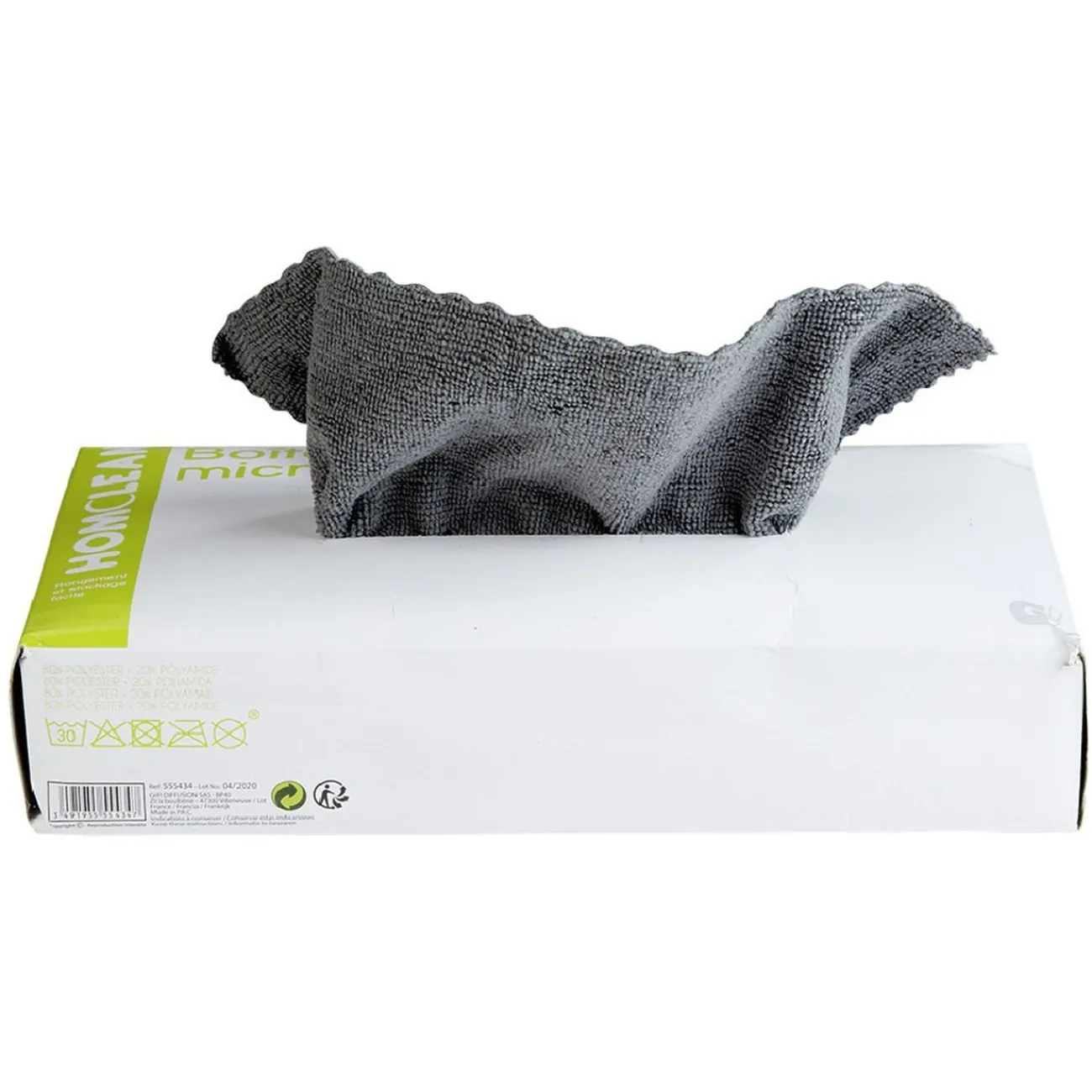 Gifi Nettoyage Et Entretien|Boîte avec 20 chiffons en microfibre Homclean