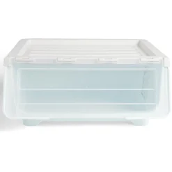 Gifi Rangement|Boîte avec couvercle 29L bleu 43xH21x37cm