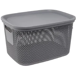 Gifi Entretien Du Linge|Boîte avec couvercle 18L gris