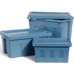 Gifi Rangement|Boîte bricolage plastique bleu 45L