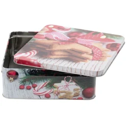 Gifi Boîte carrée en métal pour gâteaux de Noël