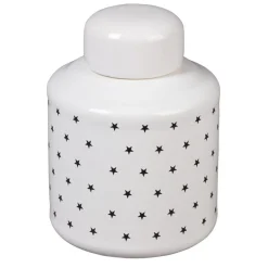 Gifi Rangement|Boîte déco blanche et noire motif étoiles