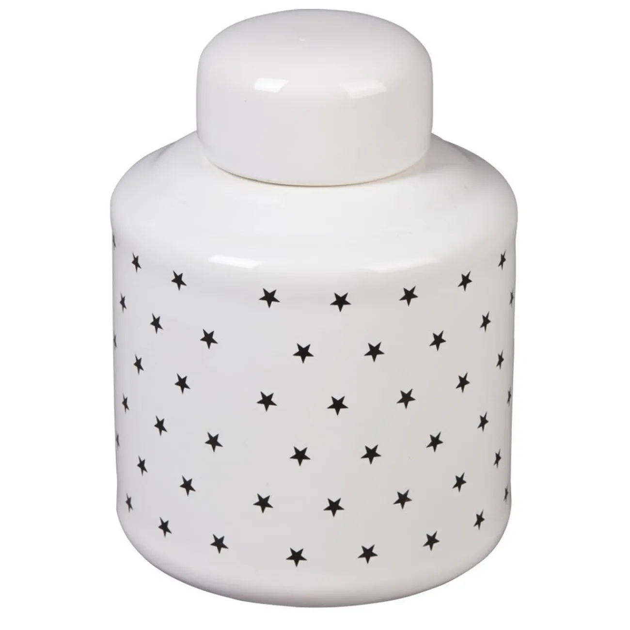 Gifi Rangement|Boîte déco blanche et noire motif étoiles