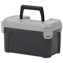 Gifi Rangement|Boîte de bricolage en plastique noir et gris x2