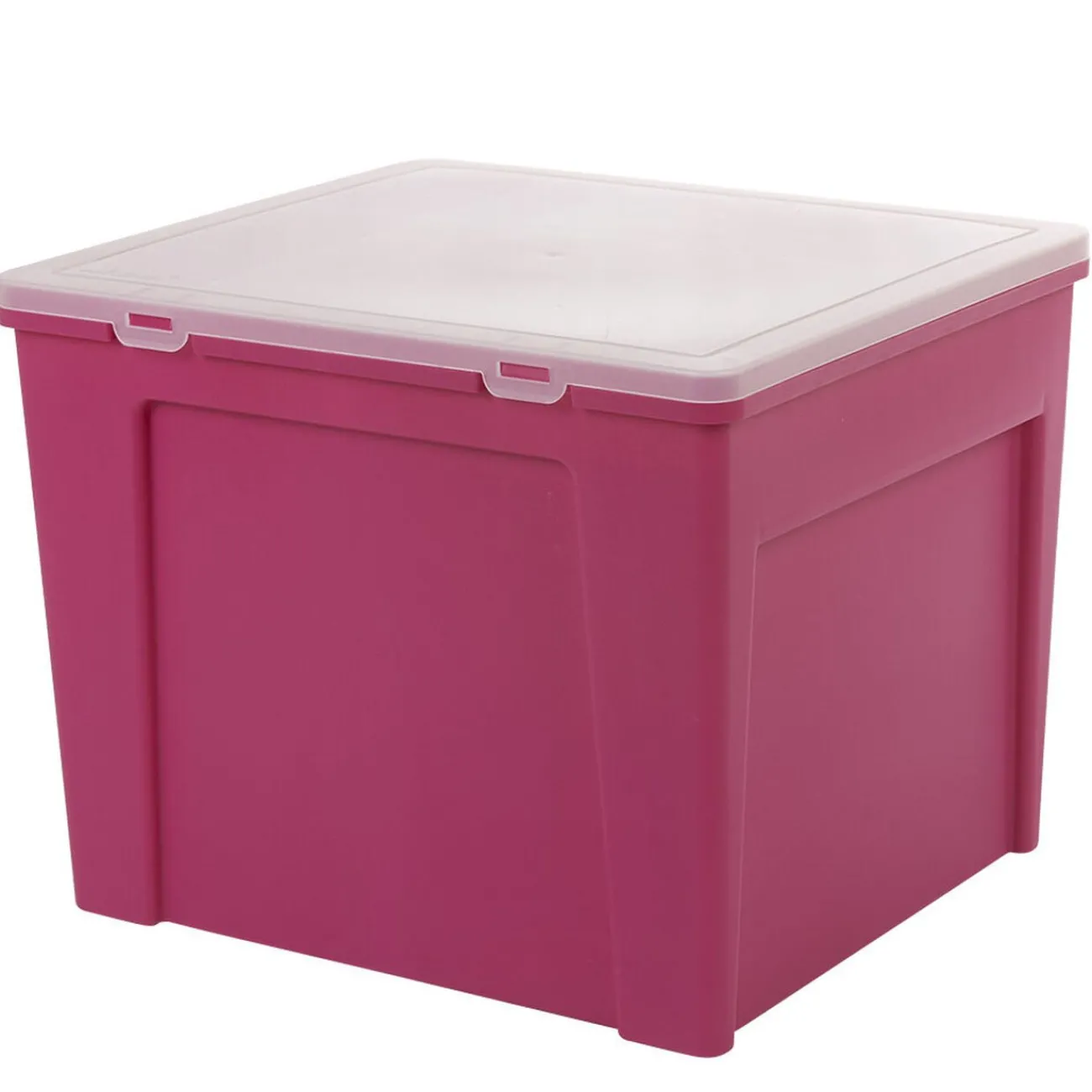 Gifi Rangement|Boîte de classement en plastique 8 dossiers rose