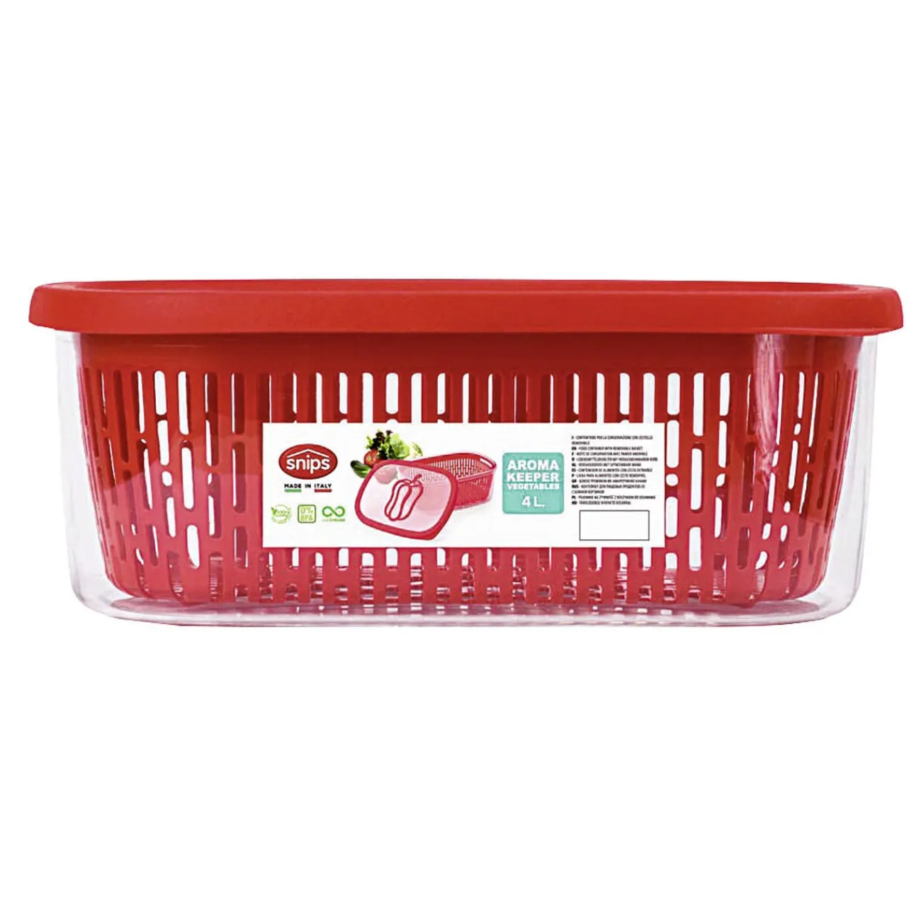Gifi Boîte de conservation alimentaire avec panier fraîcheur 4 L