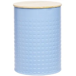 Gifi Boîte de conservation en métal avec couvercle en bambou