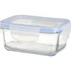 Gifi Boîte de conservation en verre hermétique L14xl9,4xH6 cm