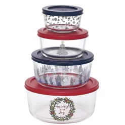 Gifi Boîte de conservation en verre x4