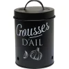 Gifi Boîte de conservation métal noir pour ail