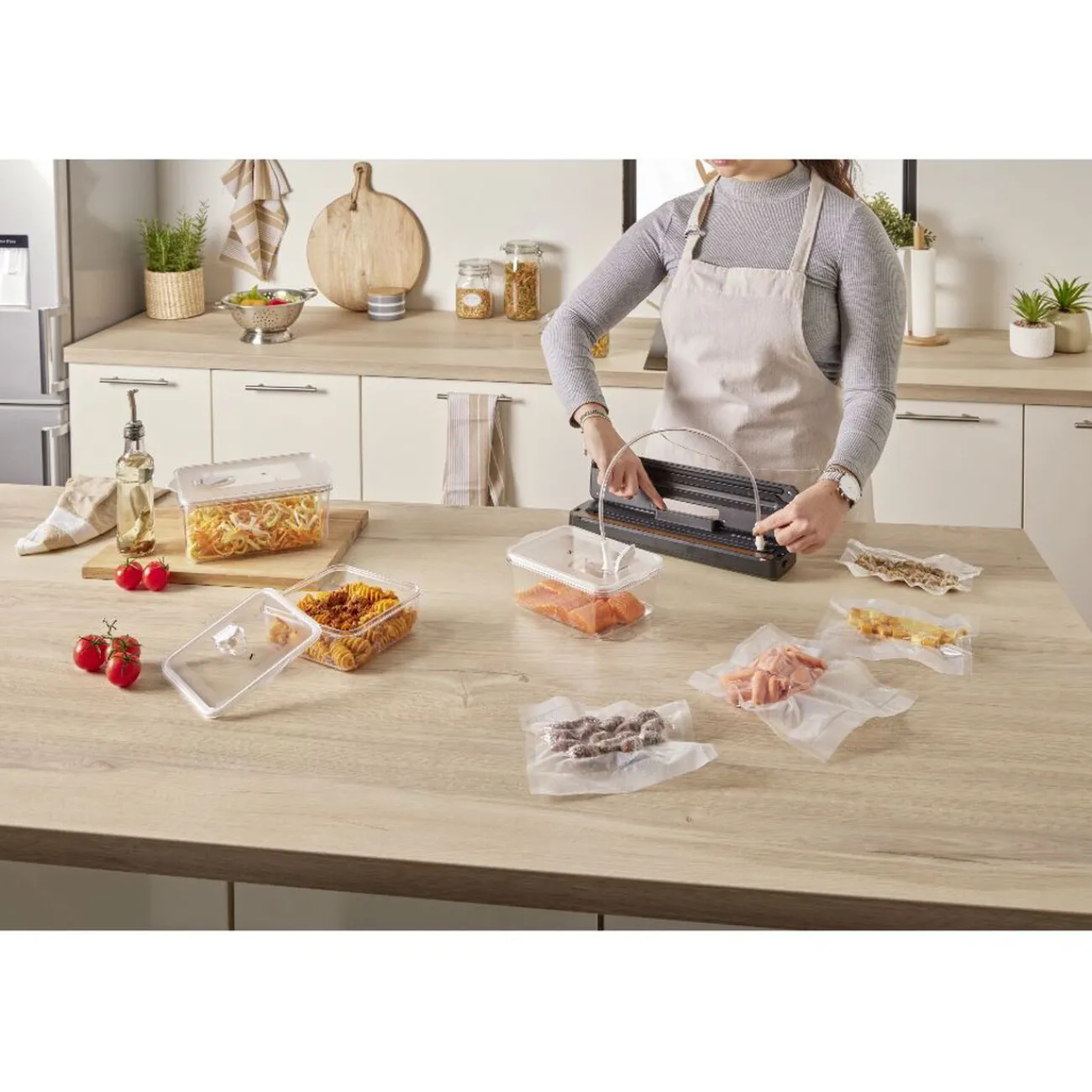 Gifi Boîte de conservation sous vide 1L - 18,5x16,5xH6,2cm