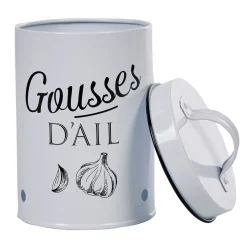 Gifi Boîte de conservation vintage en métal pour gousses d'ail