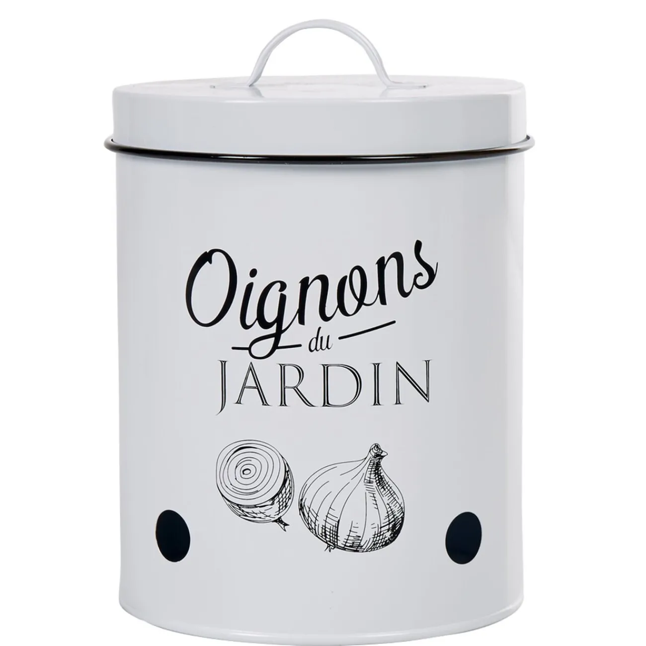 Gifi Boîte de conservation vintage en métal pour oignons