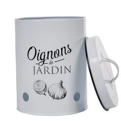 Gifi Boîte de conservation vintage en métal pour oignons