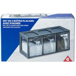 Gifi Boîte de cuisine 3 compartiments avec poignée