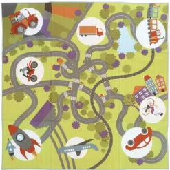 Gifi Rangement|Boîte de rangement 2 en 1 bleue pour enfant