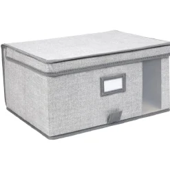 Gifi Rangement|Boîte de rangement à fenêtre grise XS