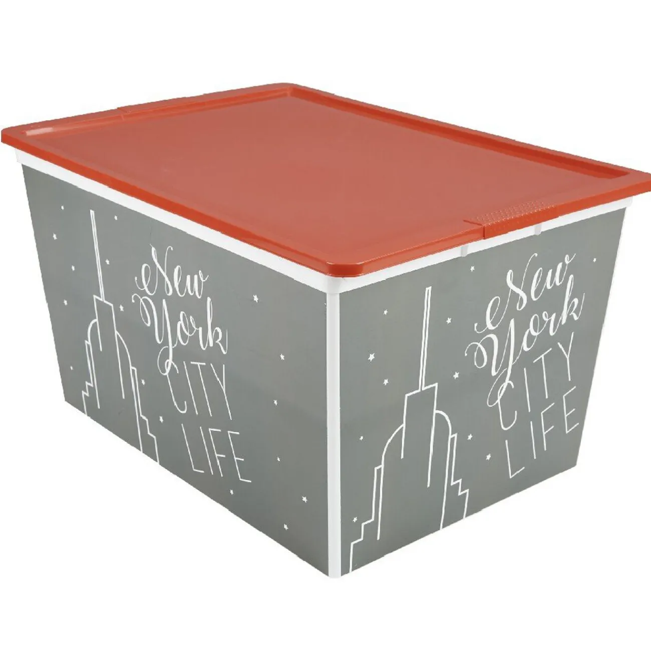 Gifi Entretien Du Linge|Boîte de rangement 50 L design city