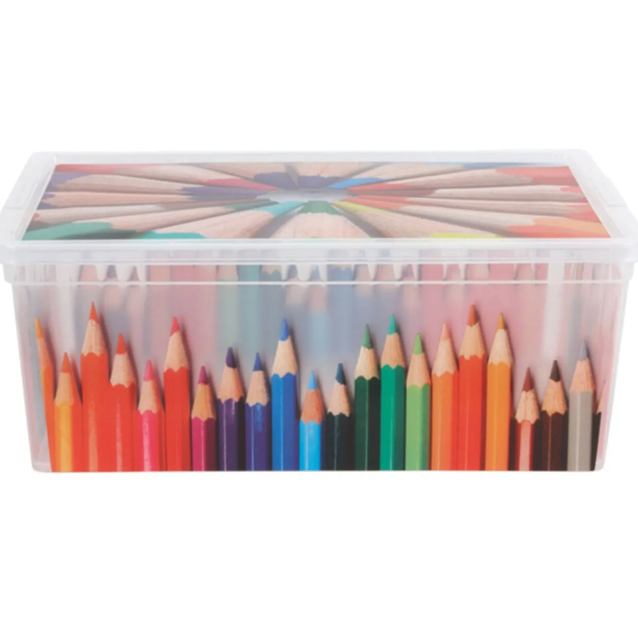 Gifi Rangement|Boîte de rangement 10 L motif crayon
