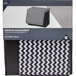 Gifi Entretien Du Linge|Boîte de rangement à ouverture frontale motif chevron H35 cm