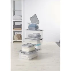 Gifi Rangement|Boîte de rangement A3 Kliker Roller couvercle clips 58 L