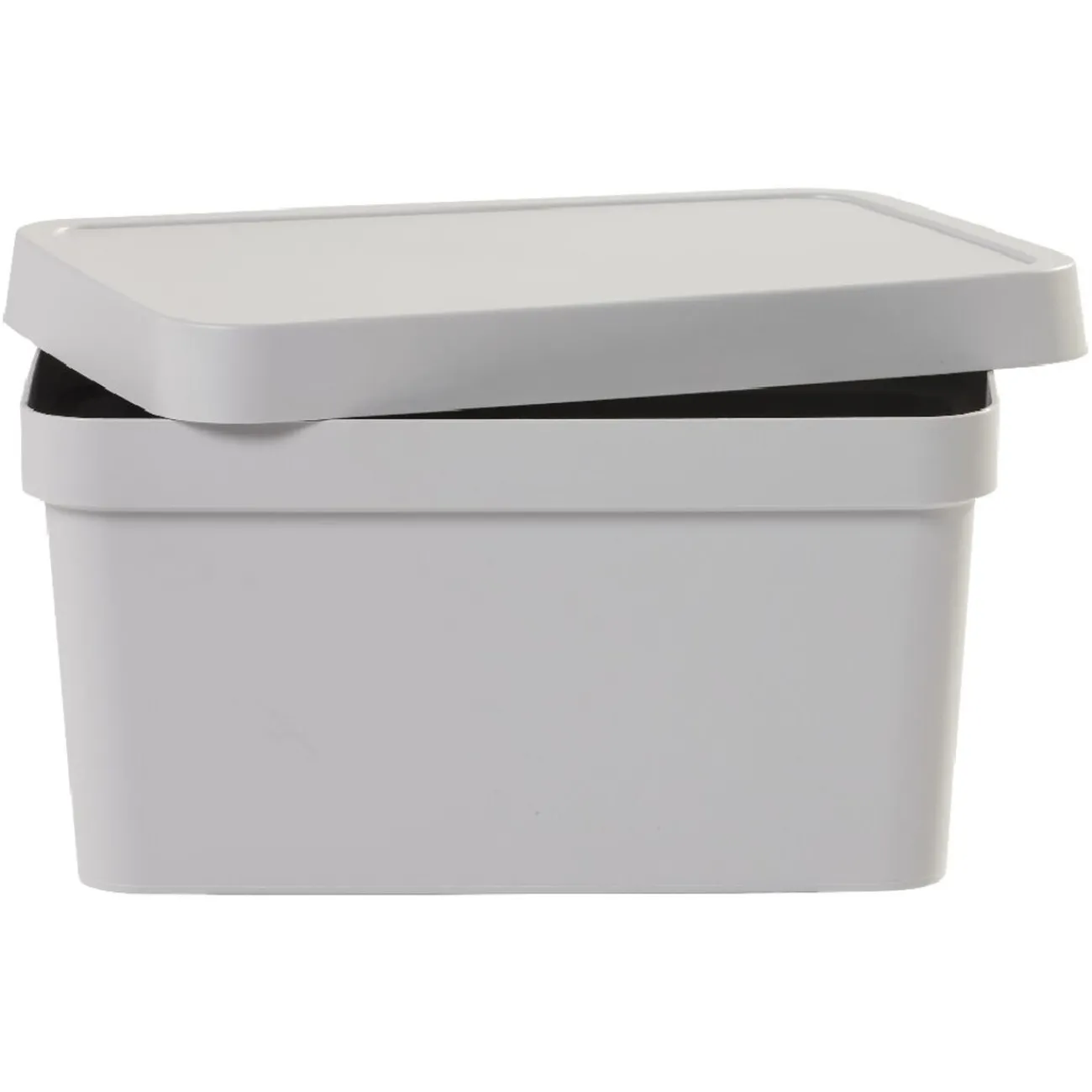 Gifi Rangement|Boîte de rangement avec couvercle grise 3,6 L