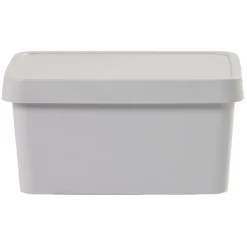 Gifi Rangement|Boîte de rangement avec couvercle grise 3,6 L