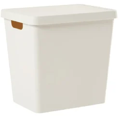 Gifi Rangement|Boîte de rangement avec couvercle beige 26 L