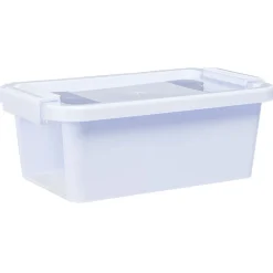Gifi Aménagement Atelier^Boîte de rangement avec couvercle lavande transparent 4L