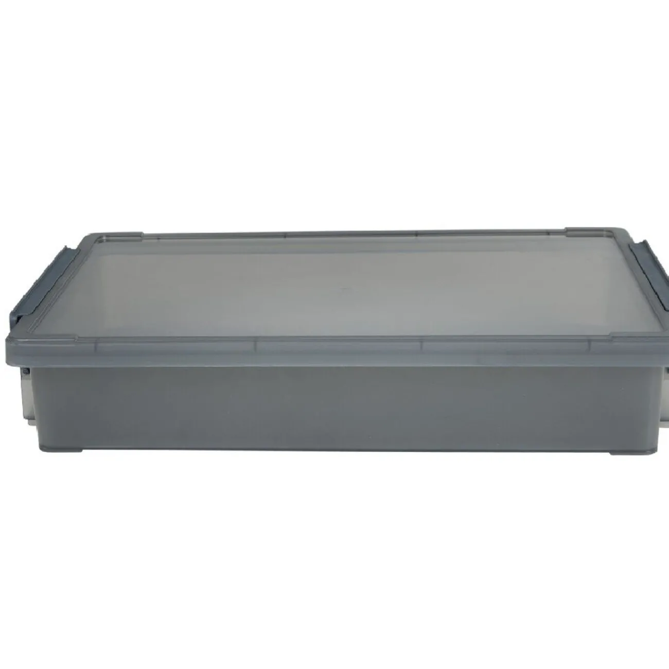 Gifi Rangement|Boîte de rangement avec fermeture à clip noir fumé 4 L