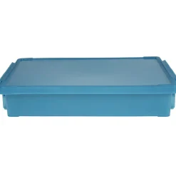 Gifi Rangement|Boîte de rangement avec fermeture à clip bleu capri 4 L