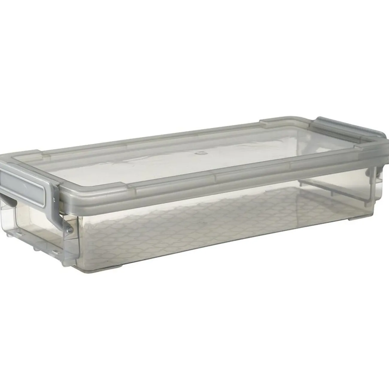 Gifi Rangement|Boîte de rangement avec fermeture à clip gris 4 L