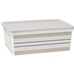 Gifi Rangement|Boîte de rangement beige nordique 10 L