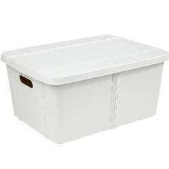 Gifi Rangement|Boîte de rangement blanche 15 L