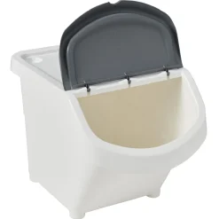 Gifi Rangement|Boîte de rangement blanche avec couvercle 20 L