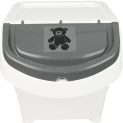 Gifi Rangement|Boîte de rangement blanche avec couvercle 20 L