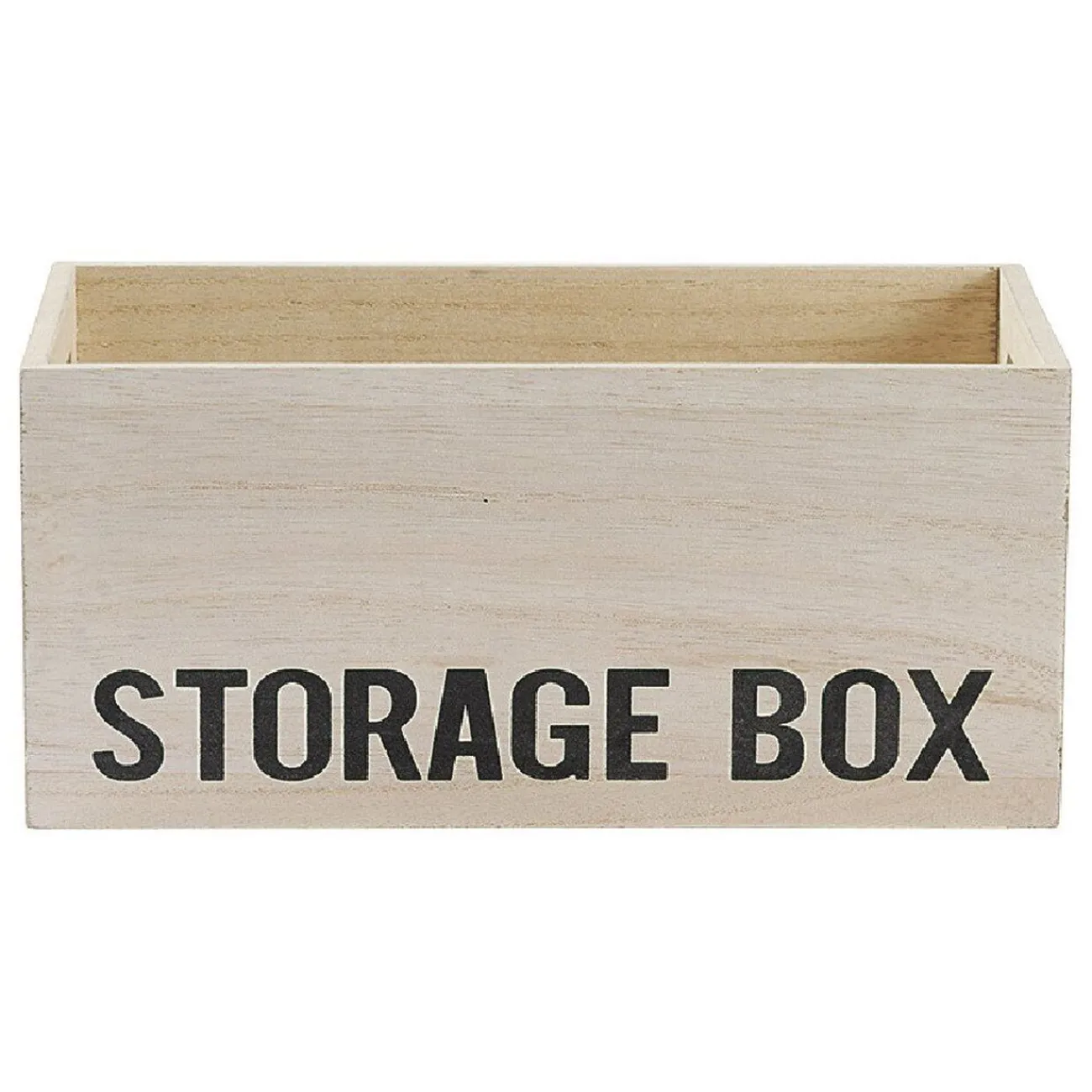 Gifi Entretien Du Linge|Boîte de rangement bois inscription Storage Box H11cm