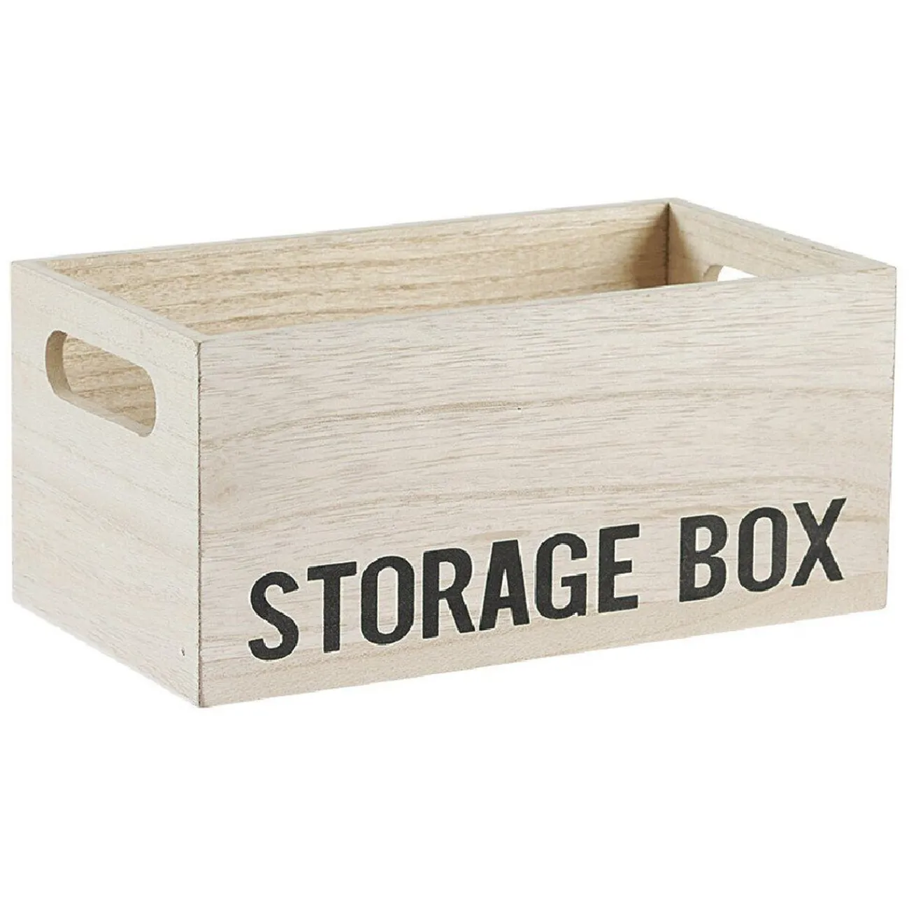 Gifi Entretien Du Linge|Boîte de rangement bois inscription Storage Box H11cm